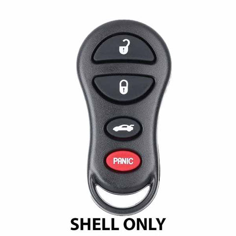 1999-2005 Chrysler Dodge Jeep Keyless Entry Remote SHELL for GQ43VT17T - Black (ORS-CHY-1471-4) - UHS Hardware