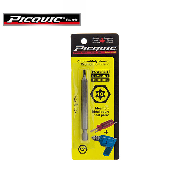 PICQUIC - 3" Length Powerbits - Optional Bit Sizes - Torx - UHS Hardware