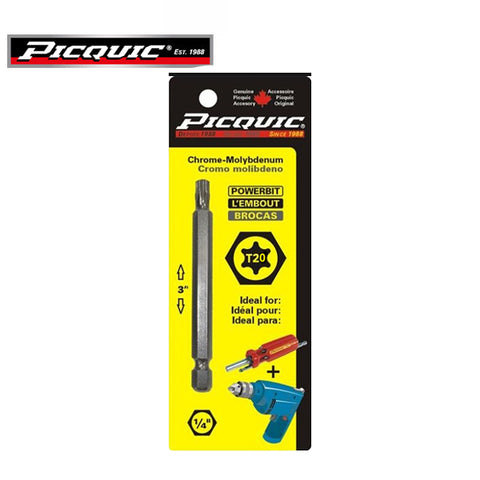 PICQUIC - 3" Length Powerbits - Optional Bit Sizes - Torx - UHS Hardware