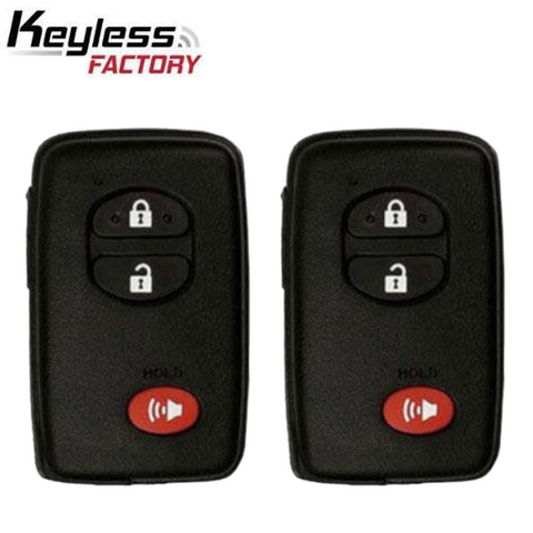2 x 2010-2012 Toyota RAV4 / 3-Button Smart Key / PN: 89904-0R060 / HYQ14AEM (AFTERMARKET) (Pack Of 2) - UHS Hardware