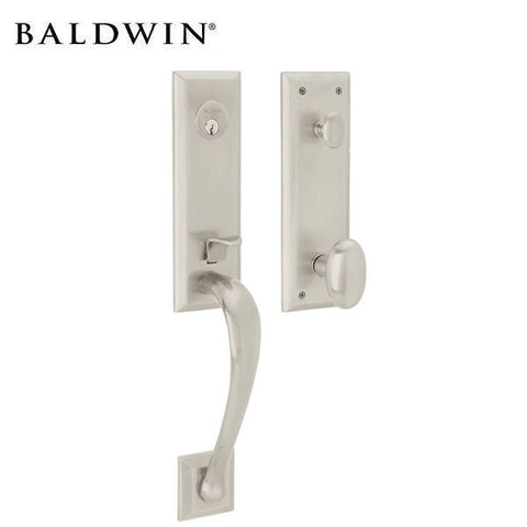Baldwin Estate - M502- Cody Mortise Trim Handleset with 5432 Knob - Adjustable Backset - Single Cylinder - 260 - Polished Chrome - Entrance - Grade 2 - UHS Hardware