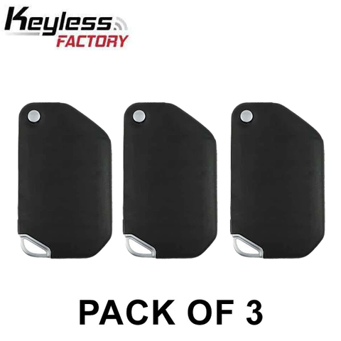 3 x 2018 - 2021 Jeep Wrangler Unlimited / Smart Flip Key (No Buttons) / PN: 68416785AA / OHT1130261 / SIP22 (AFTERMARKET) (Pack of 3) - UHS Hardware